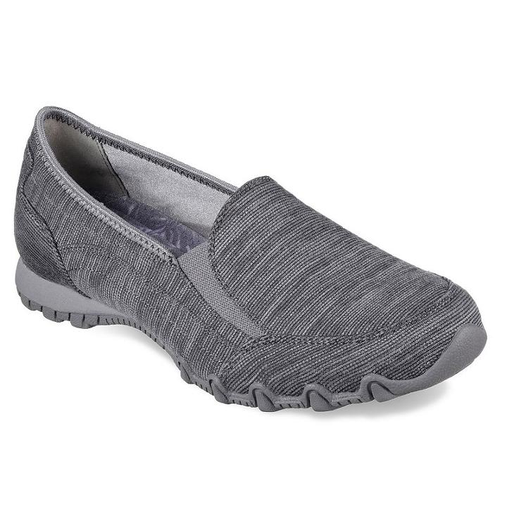Skechers Relaxed Fit Bikers Lounger Women's Slip-on Shoes, Size: 7, Dark Grey
