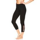 Women's Gaiam Shilo Strappy Yoga Midrise Capri Leggings, Size: Xs, Oxford