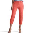 Petite Lee Carsen Relaxed Fit Twill Capris, Women's, Size: 14 Petite, Med Red