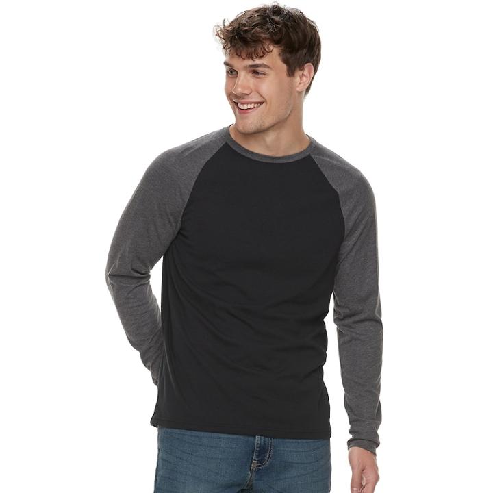 Men's Urban Pipeline&reg; Ultimate Raglan Tee, Size: Xl, Black