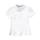 Girls 4-20 & Plus Size French Toast School Uniform Stretch Pique Polo Shirt, Girl's, Size: 14-16, White