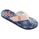 Women's College Edition Syracuse Orange Floral Polka-dot Flip-flops, Size: Medium, White