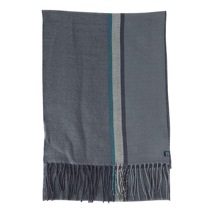 Men's Haggar Woven Striped Scarf, Blue (navy)