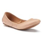 Sonoma Goods For Life&trade; Women's Leather Ballet Flats, Size: 7.5, Lt Beige