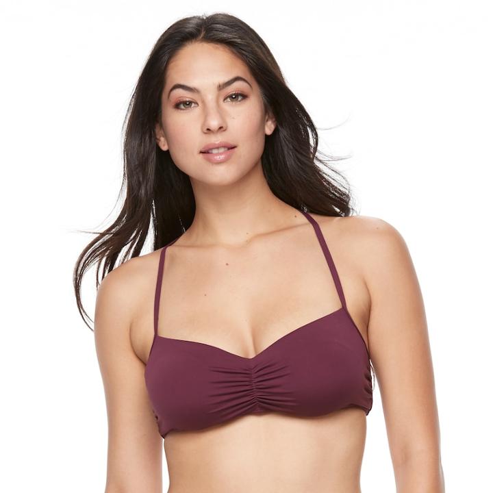 Women's Apt. 9&reg; Strappy Back Bikini Top, Size: Xl, Drk Purple