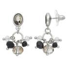 Simply Vera Vera Wang Nickel Free Beaded Cluster Drop Earrings, Women's, Black