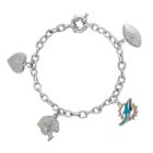Miami Dolphins Charm Bracelet, Women's, Size: 7.5, Grey