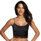 Women's Maidenform Casual Comfort Lounge Lace Crop Cami Dmcclb, Size: Large, Black