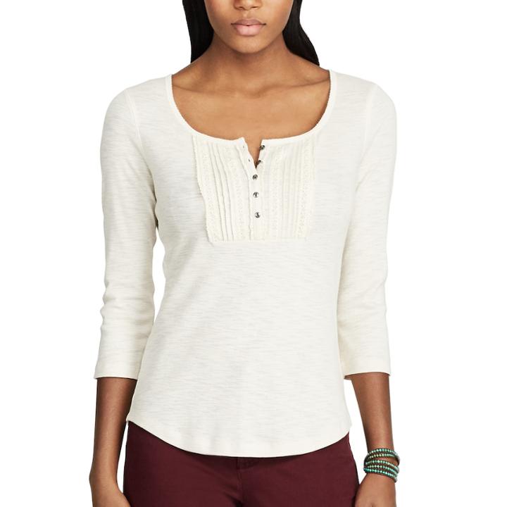Women's Chaps Lace-trim Top, Size: Xl