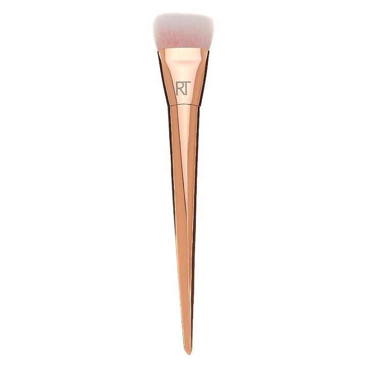 Real Techniques Bold Metals Collection 301 Flat Contour Makeup Brush, Pink