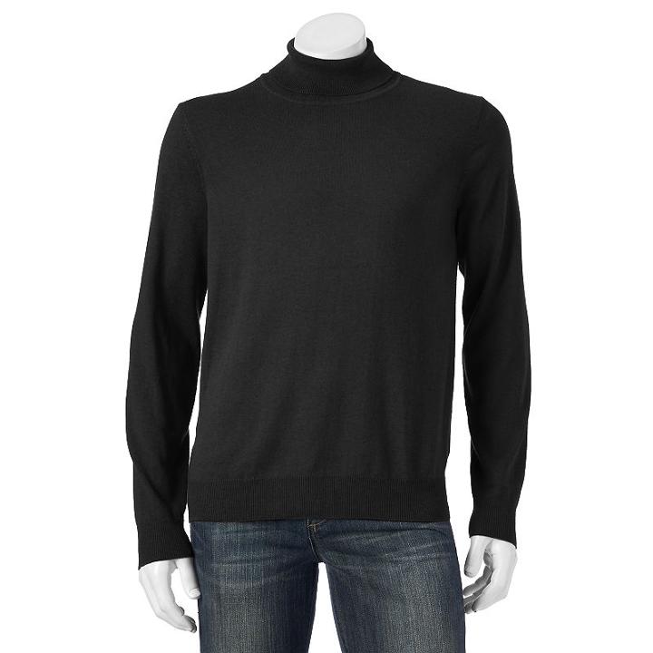 Big & Tall Croft & Barrow&reg; Classic-fit Turtleneck Sweater, Men's, Size: 2xb, Black
