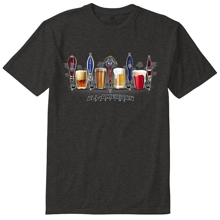Men's Newport Blue Beer Tee, Size: Large, Dark Grey