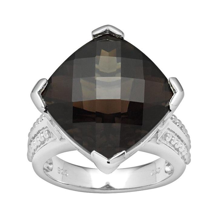 Sterling Silver Smoky Quartz Ring, Women's, Size: 5, Brown