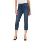 Women's Haggar Pull-on Skinny Capri Jeans, Size: 6, Light Blue