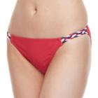 Mix-and-match Braided Scoop Bikini Bottoms, Girl's, Size: Large, Red