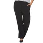 Plus Size Apt. 9&reg; Straight-leg Pants, Women's, Size: 16 W, Black