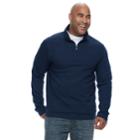 Big & Tall Van Heusen Flex Classic-fit Quarter-zip Sweater, Men's, Size: L Tall, Blue