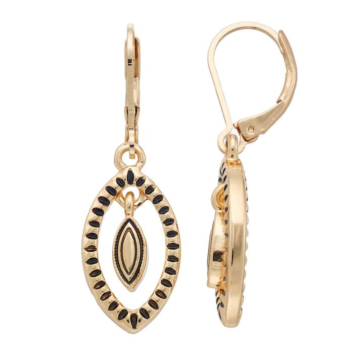 Dana Buchman Marquise Orbital Leverback Earrings, Women's, Gold