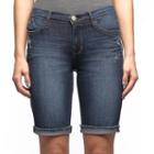 Women's Rock & Republic&reg; Kristy Distressed Jean Shorts, Size: 6, Dark Blue