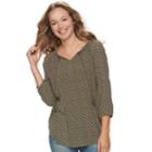 Women's Sonoma Goods For Life&trade; Crinkle Smocked Tunic, Size: Xl, Dark Green