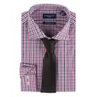 Men's Nick Dunn Modern-fit Patterned Easy-care Spread-collar Dress Shirt & Tie Set, Size: S 32-33, Pink