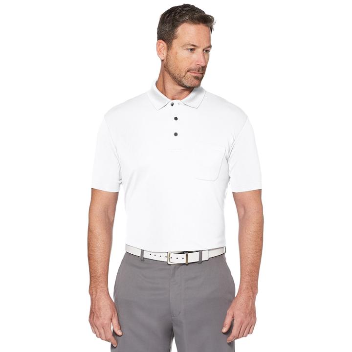 Big & Tall Grand Slam Driflow Regular-fit Mini-ottoman Textured Performance Golf Polo, Men's, Size: Xxl Tall, White