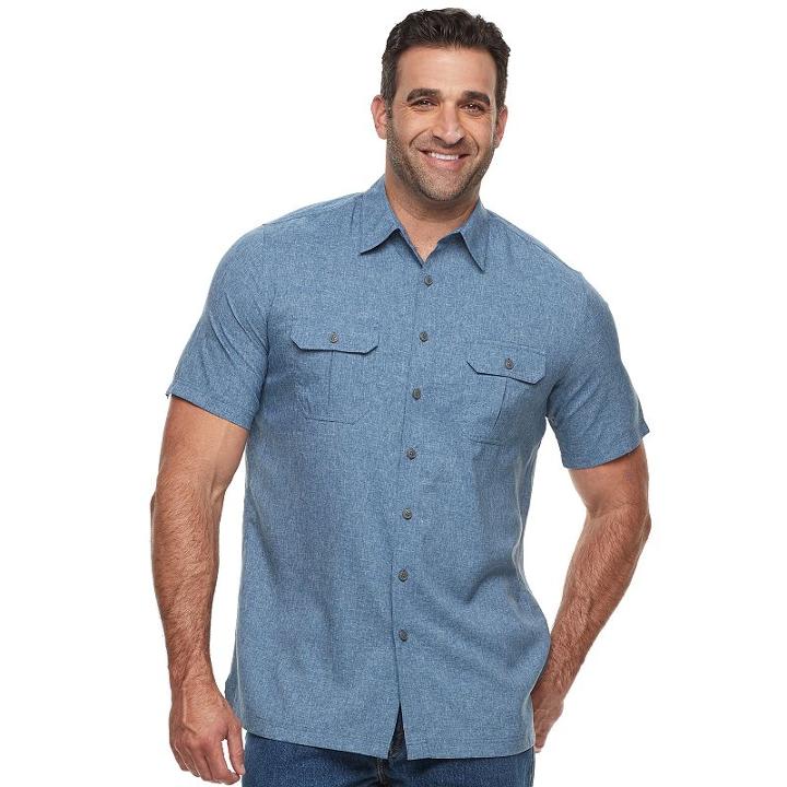 Big & Tall Croft & Barrow&reg; Classic-fit Quick-dry Outdoor Button-down Shirt, Men's, Size: 3xl Tall, Dark Blue
