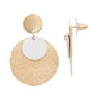 Lc Lauren Conrad Nickel Free Two Tone Disc Drop Earrings, Women's, White