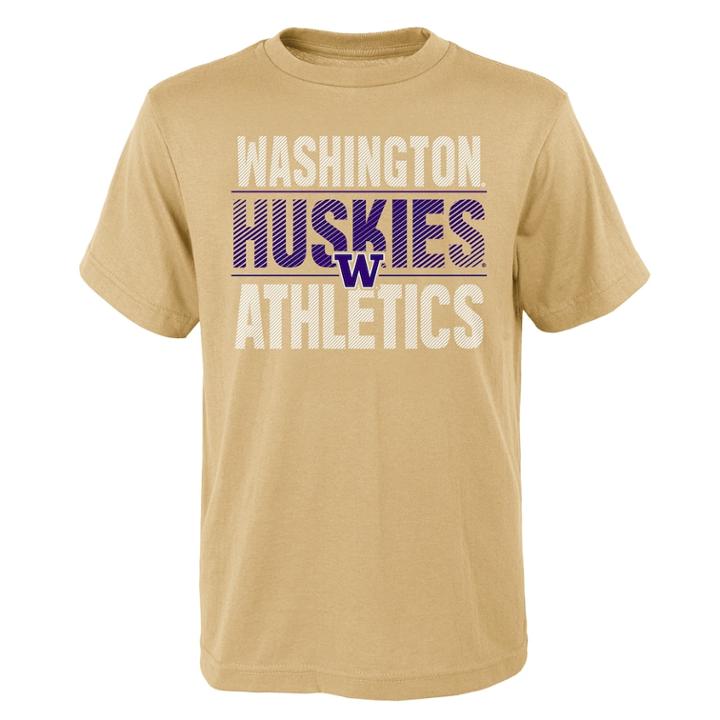 Boys' 4-18 Washington Huskies Light Streaks Tee, Size: 8-10, Beige