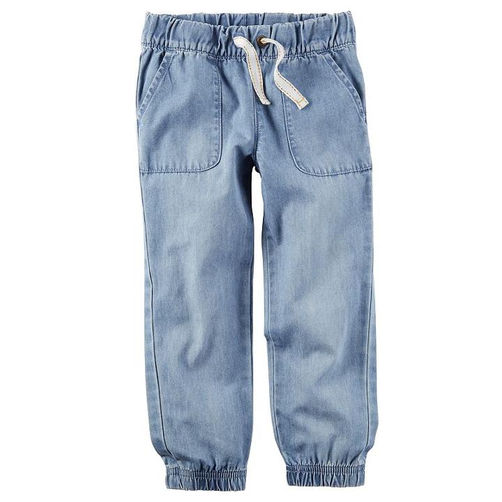 Girls 4-8 Carter's Chambray Denim Jogger Pants, Girl's, Size: 8, Blue Other