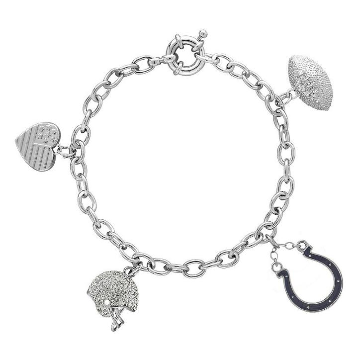 Indianapolis Colts Charm Bracelet, Women's, Size: 7.5, White
