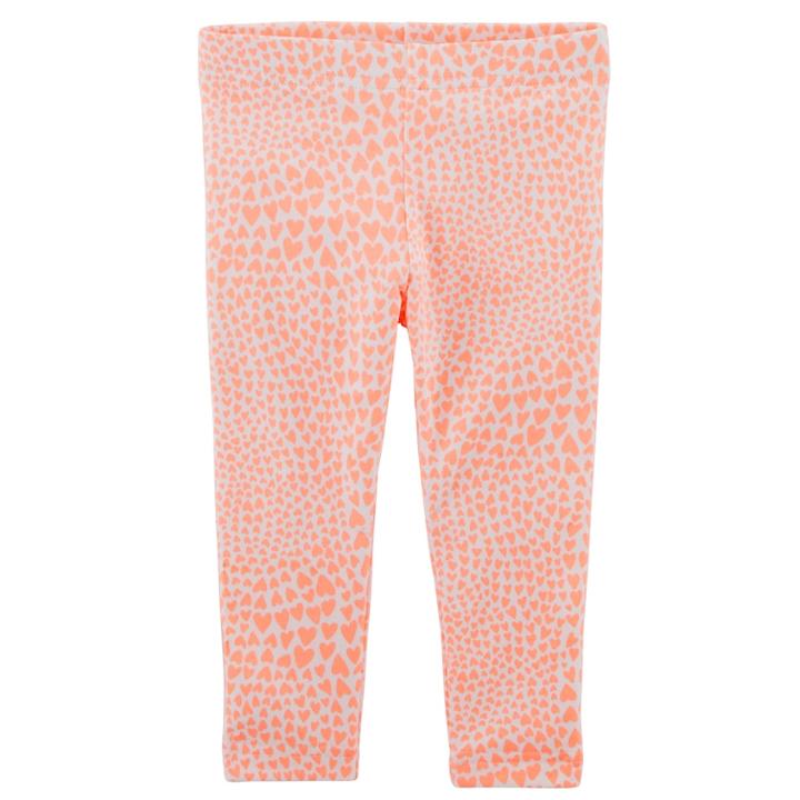 Girls 4-8 Carter's Patterned Leggings, Size: 6-6x, Heart Print