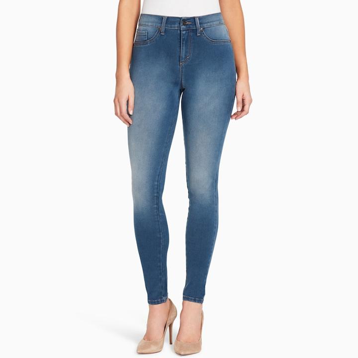 Petite Gloria Vanderbilt Mid-rise Jeggings, Women's, Size: 10 Petite, Light Blue