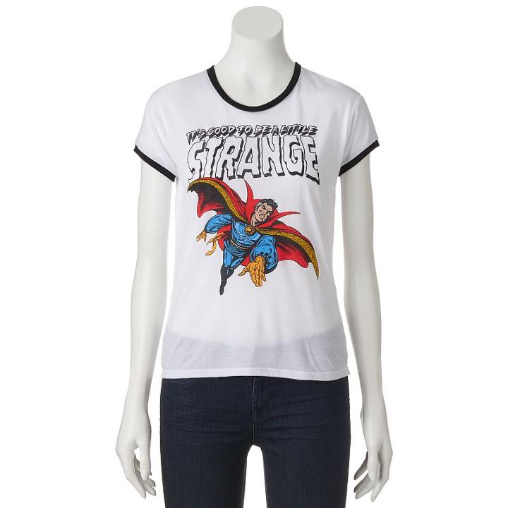 Juniors' Marvel Doctor Strange Ringer Graphic Tee, Girl's, Size: Xs, Ovrfl Oth