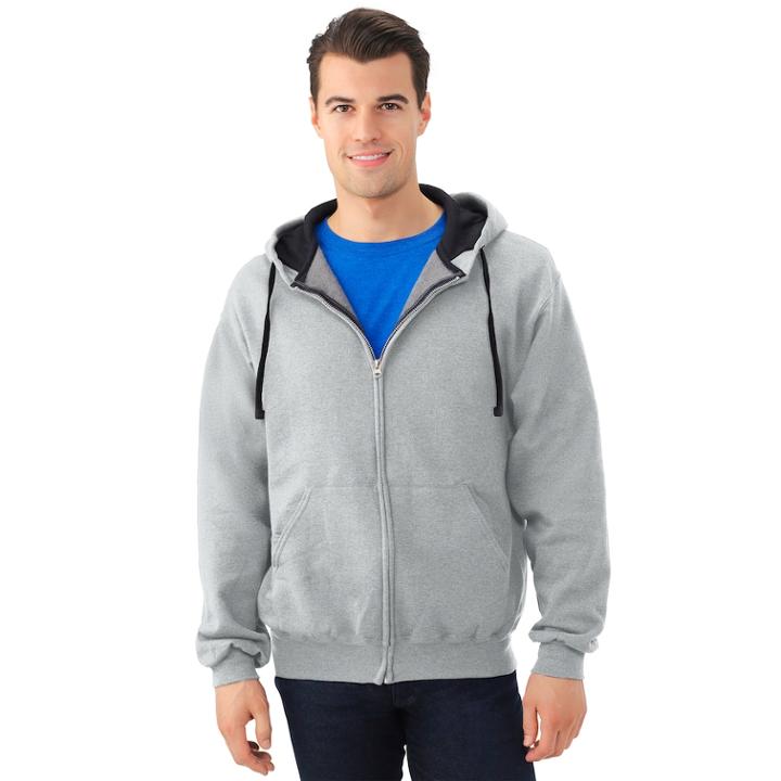 Men's Fruit Of The Loom Signature Fleece Hoodie, Size: Medium, Athletic Heather