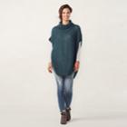 Lc Lauren Conrad Slouchy Turtleneck Poncho, Women's, Dark Grey