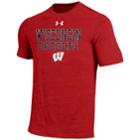 Men's Under Armour Wisconsin Badgers Heathered Tee, Size: Large, Clrs