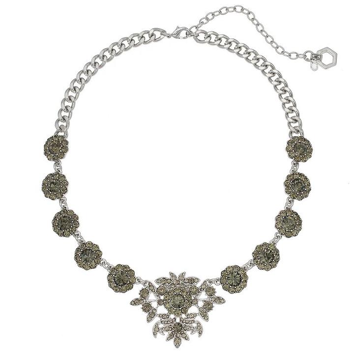 Simply Vera Vera Wang Simulated Crystal Floral Statement Necklace, Women's, Multicolor