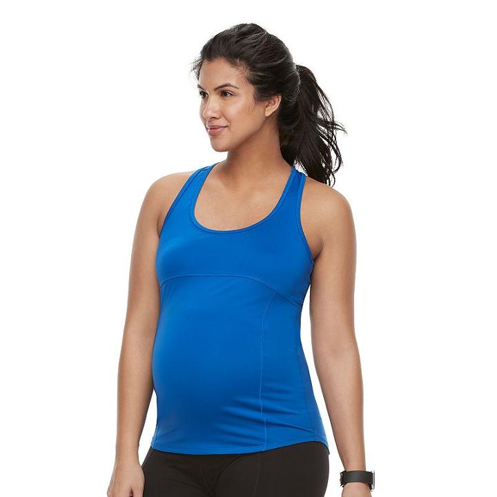 Maternity A:glow Racerback Tank, Women's, Size: Xl-mat, Dark Blue