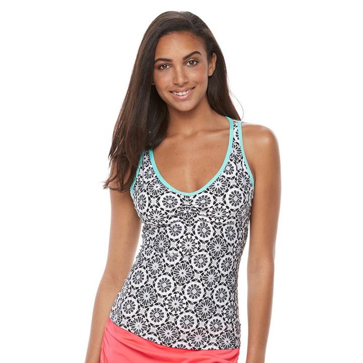 Women's N Moorea Tribal Tankini Top, Size: Medium, Oxford