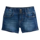 Girls 7-16 Mudd&reg; High-rise Shortie Denim Shorts, Size: 12, Blue