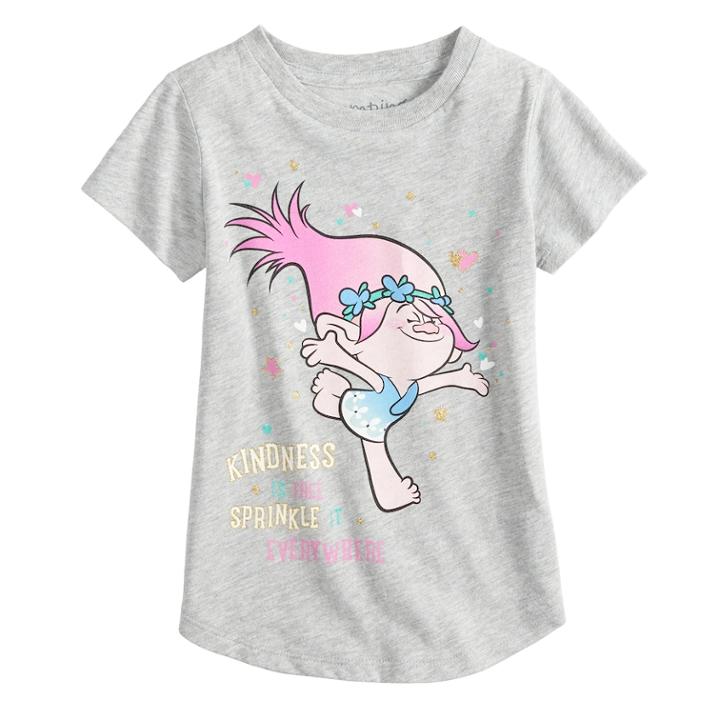 Toddler Girl Jumping Beans® Dreamworks Trolls Poppy Graphic Tee, Size: 3t, Med Grey