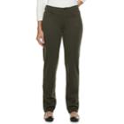 Women's Croft & Barrow&reg; Easy Care Straight-leg Pants, Size: 6, Dark Green