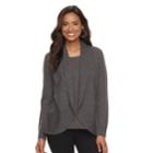 Women's Croft & Barrow&reg; Pointelle Mock-layer Sweater, Size: Xxl, Med Grey