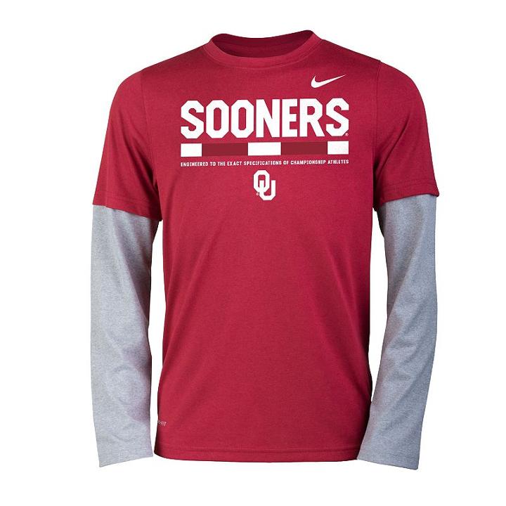 Boys 8-20 Nike Oklahoma Sooners Legend Tee Set, Size: Xl 18-20, Red