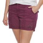 Plus Size Sonoma Goods For Life&trade; Comfort Waist Cargo Shorts, Women's, Size: 22 W, Dark Red