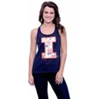 Women's Illinois Fighting Illini Burnout Floral Tank Top, Size: Small, Blue (navy)