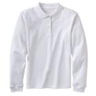 Girls 4-6x Chaps Picot-trim School Uniform Polo, Size: Xl, White
