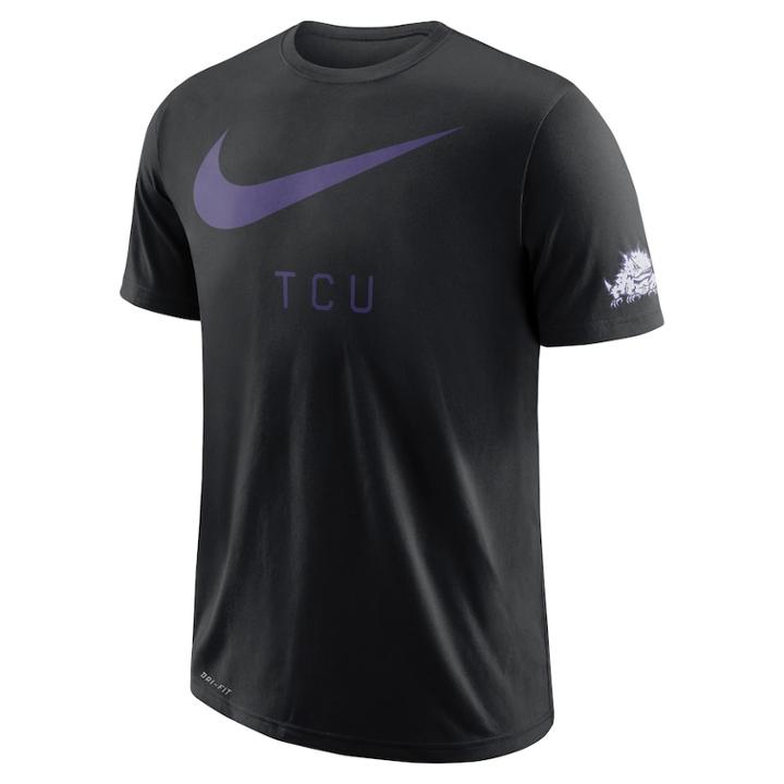 Men's Nike Tcu Horned Frogs Dna Tee, Size: Large, Black