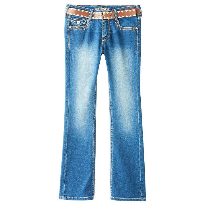 Girls 7-16 Wallflower Embellished Bootcut Jeans, Girl's, Size: 10, Blue Other